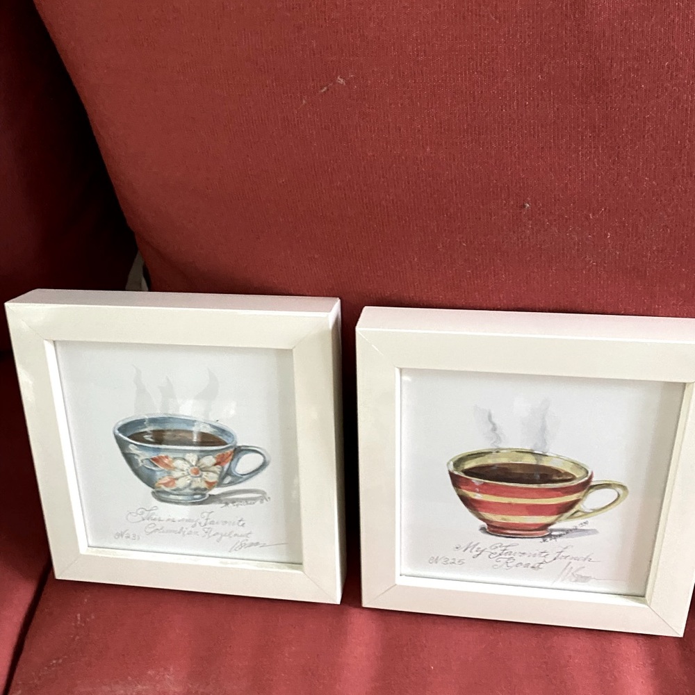 Artwork, two coffee cups